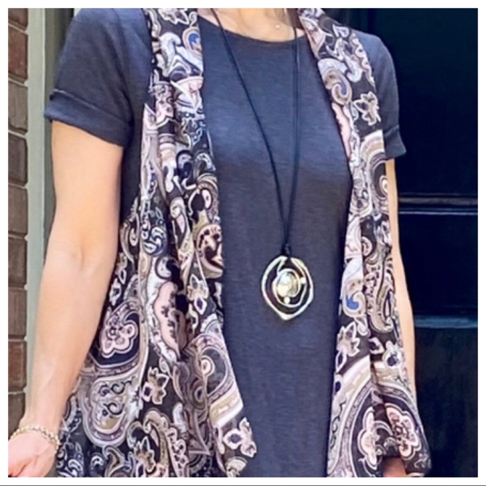 ✨PARIS✨LEATHER CHAIN GORGEOUS CIRCLE NECKLACE - Picture 4 of 12